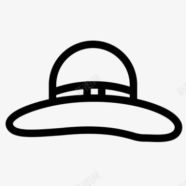 太阳帽时尚风格图标图标