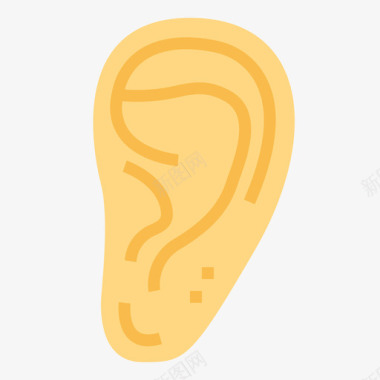 耳人体器官5扁平图标图标