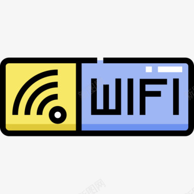 Wifi公共服务7线性彩色图标图标