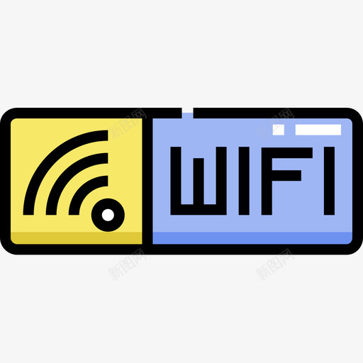 Wifi公共服务7线性彩色图标svg_新图网 https://ixintu.com Wifi 公共服务 彩色 线性