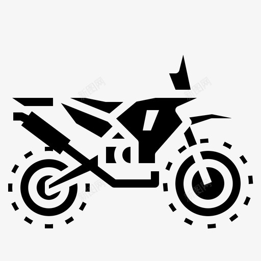 拉力摩托车运输工具车辆图标svg_新图网 https://ixintu.com 拉力摩托车 摩托车 车辆 运输工具