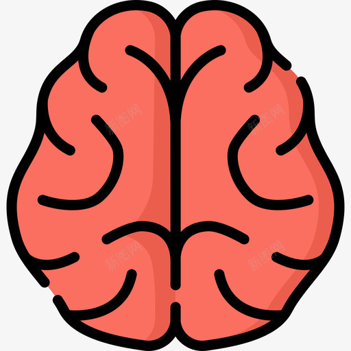 大脑人体5线颜色图标svg_新图网 https://ixintu.com 人体 大脑 颜色