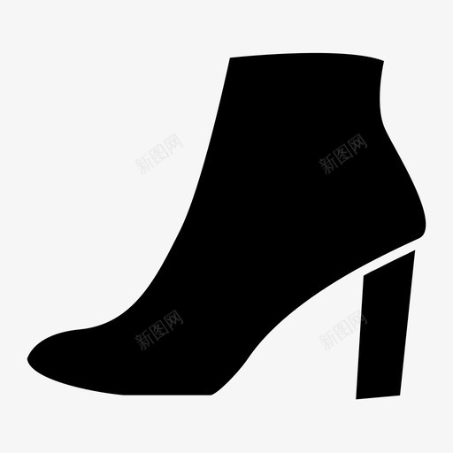 高跟靴时尚女士图标svg_新图网 https://ixintu.com 图标 女士 时尚 鞋子 风格 高跟