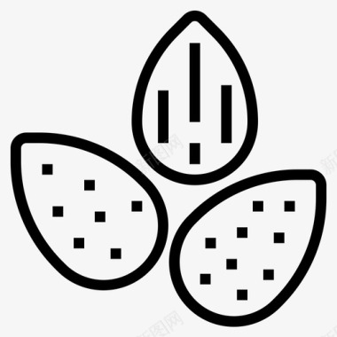 杏仁饮食食物图标图标