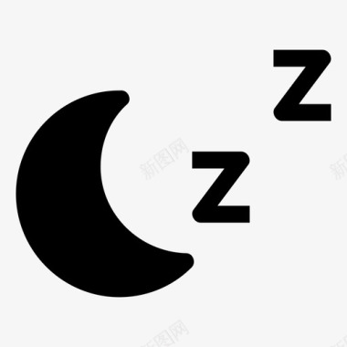 晚上晚上睡觉健康图标图标