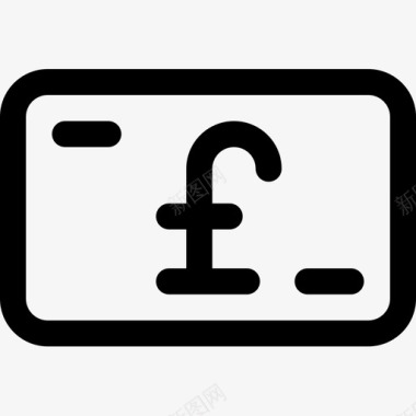 英镑货币70直系图标图标