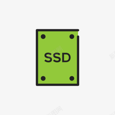 Ssd数据存储5线性彩色图标图标