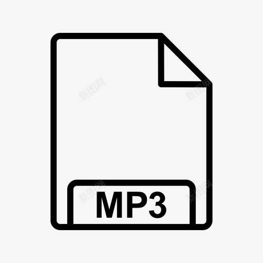 mp3文档文件图标svg_新图网 https://ixintu.com mp3 字形图标 文件 文件格式 文档 页面