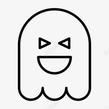 鬼魂boo表情符号图标图标