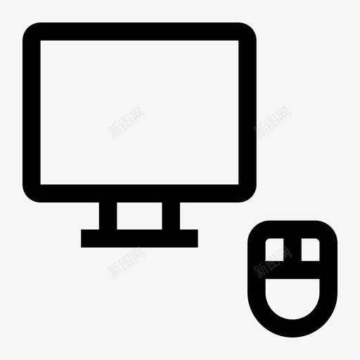 鼠标计算机桌面图标svg_新图网 https://ixintu.com 屏幕 数据库和服务器像素完善器 桌面 液晶显示器 计算机 鼠标