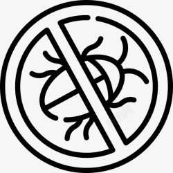 螨信号禁止7线状图标图标
