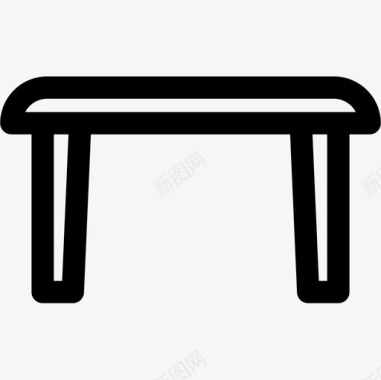 桌子家具124直线型图标图标
