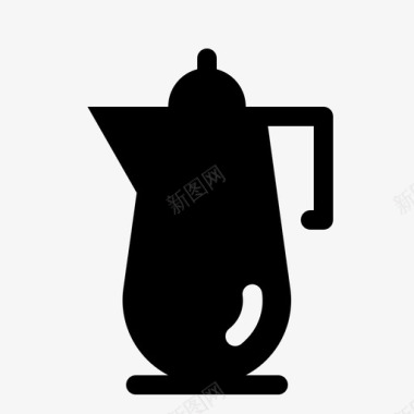咖啡壶饮料生活方式图标图标
