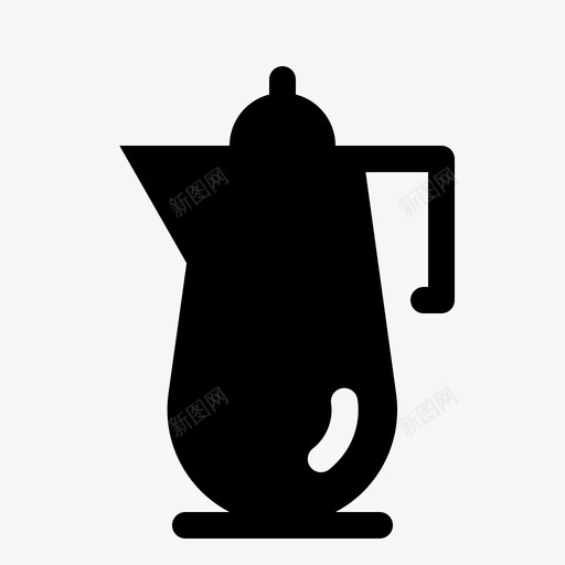 咖啡壶饮料生活方式图标svg_新图网 https://ixintu.com 咖啡壶 生活方式 饮料 饮料字形