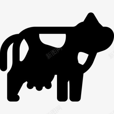 牛野生动物6填充图标图标