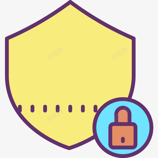 锁安全14线性颜色图标svg_新图网 https://ixintu.com 安全 线性 颜色