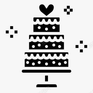 生日蛋糕庆祝36实心图标图标