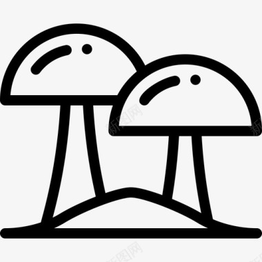 蘑菇弹簧74线形图标图标