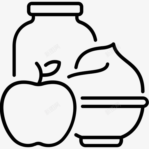 苹果酱添加剂食品图标svg_新图网 https://ixintu.com 添加剂 苹果酱 调味汁 食品