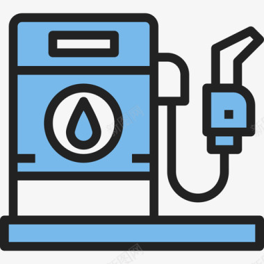 加油站能源48蓝色图标图标