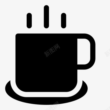 热咖啡饮料生活方式图标图标