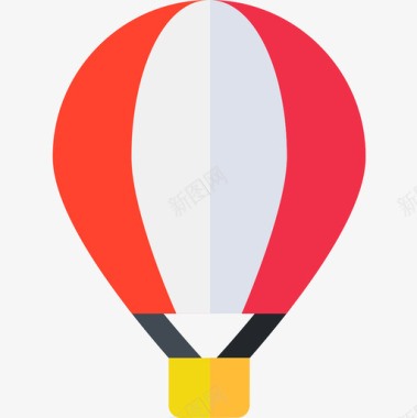 热气球自由时间28扁平图标图标