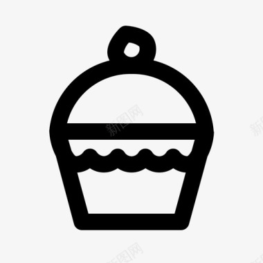 餐厅提供迷你蛋糕迷你蛋糕面包房图标图标
