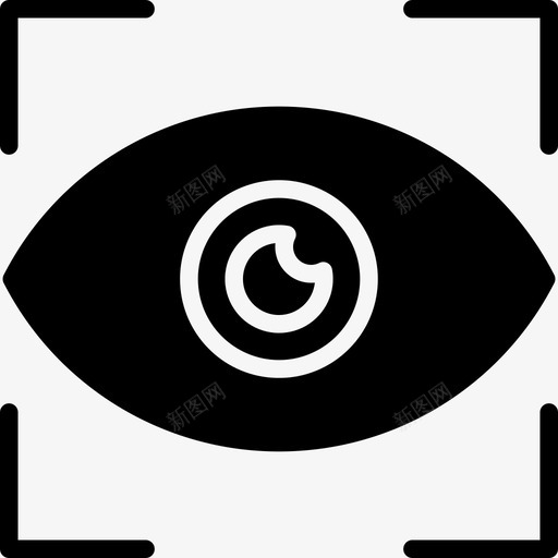 眼睛扫描安全12字形图标svg_新图网 https://ixintu.com 字形 安全 扫描 眼睛