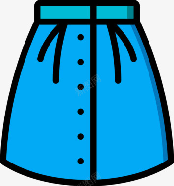 裙子时装和服装1线性颜色图标图标