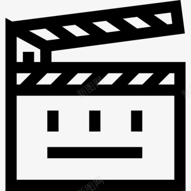 隔板电影工业20线性图标图标