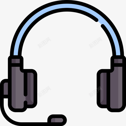 耳机游戏91线性颜色图标svg_新图网 https://ixintu.com 游戏 线性 耳机 颜色