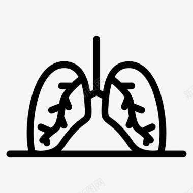 解剖学医院肺部图标图标