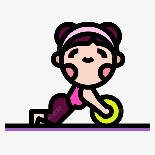 滚筒运动健身1线性颜色图标svg_新图网 https://ixintu.com 健身 滚筒 线性 运动 颜色