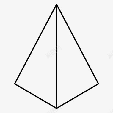 三角形3d几何图形形状图标图标