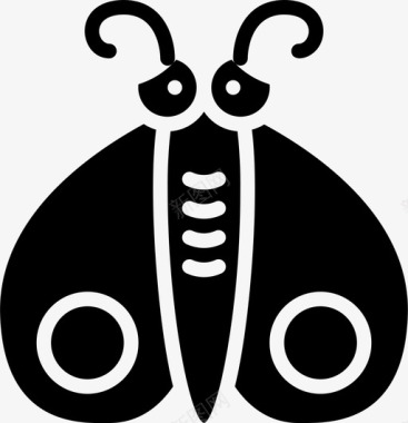 飞蛾虫子和昆虫2填充图标图标
