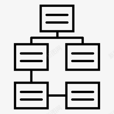 信息架构流程图信息系统图标图标