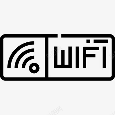 Wifi公共服务6线性图标图标