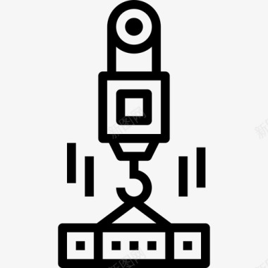 起重机建筑44直线型图标图标