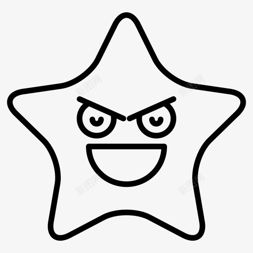明星表情符号穆迪图标svg_新图网 https://ixintu.com 微笑 明星 明星表情线 穆迪 表情符号