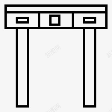 桌子家具办公室图标图标