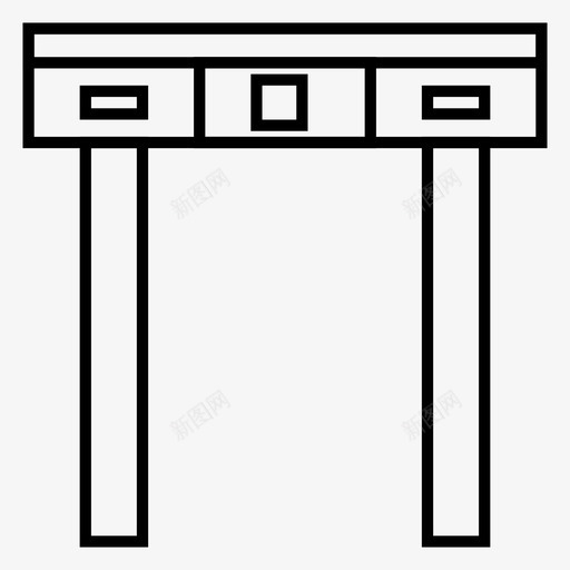 桌子家具办公室图标svg_新图网 https://ixintu.com 办公室 学校 家具 桌子