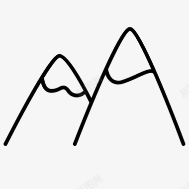 山抽象几何图标图标