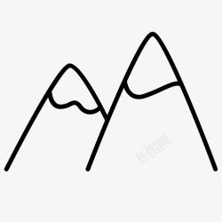 抽象山脉山抽象几何图标高清图片
