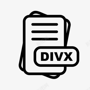 divx文件扩展名文件格式文件类型集合图标包图标