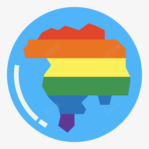 世界lgbt3扁平图标svg_新图网 https://ixintu.com lgbt 世界 扁平