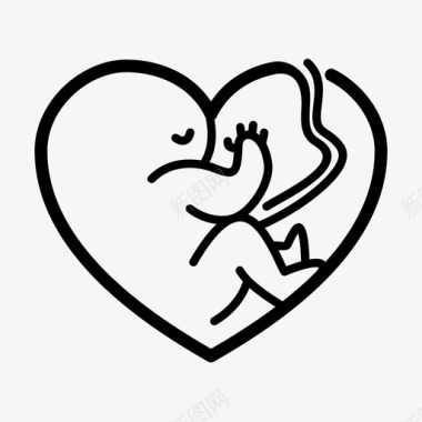 宝贝胎儿心脏图标图标