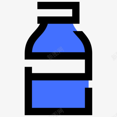 瓶子食品和饮料蓝色领域图标图标
