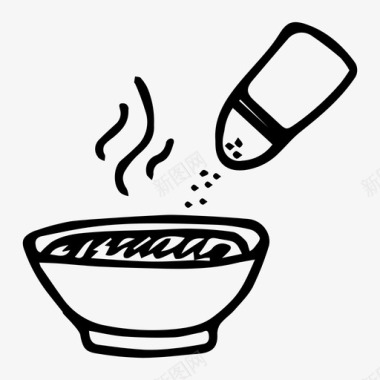 盐碗烹饪图标图标