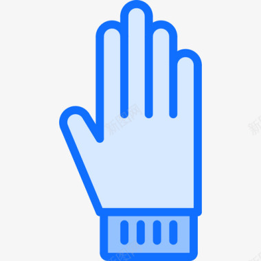 清洁手套清洁77蓝色图标图标
