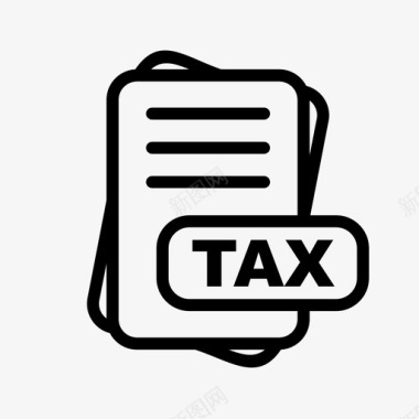 税务文件扩展名文件格式文件类型集合图标包图标